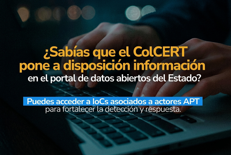 Banner informativo sobre prevención de amenazas digitales mediante el acceso a información especializada y datos abiertos.