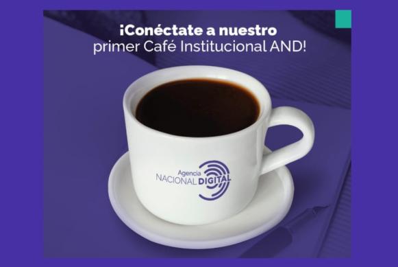 Imagen de una tasa de café con logo de la Agencia Nacional Digital. Imagen de una tasa de café con logo de la Agencia Nacional Digital.